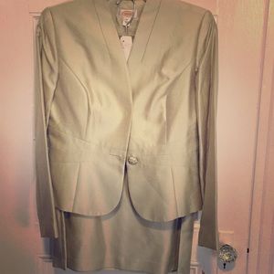 Pale Green silk skirt suit